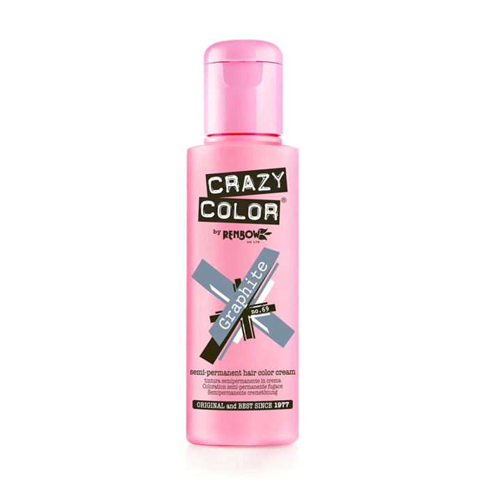 Уцінка! Тінт-фарба для волосся Crazy Color Semi Permanent Hair Color Cream 69 Graphite, 100 мл